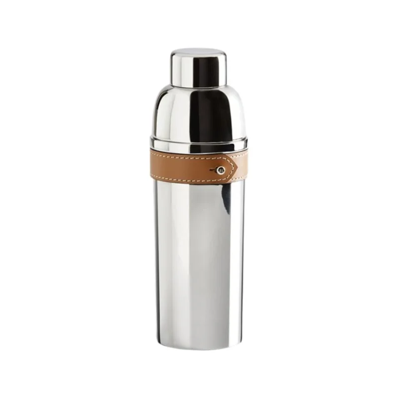 Ralph Lauren Wyatt Cocktail Shaker Silver/Saddle
