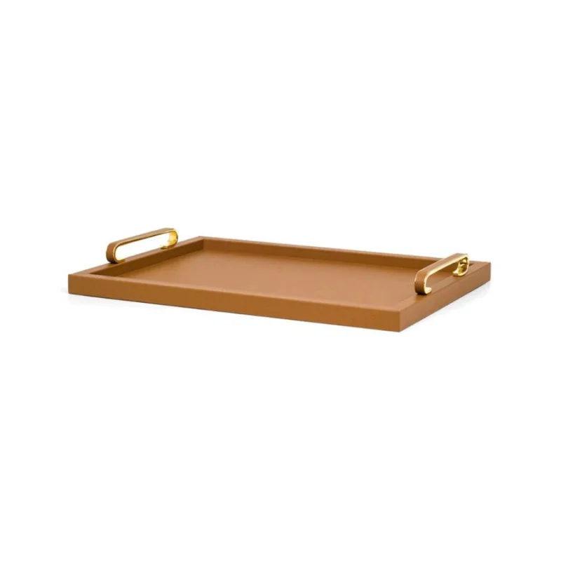 Foscari Tray Camel and Brass