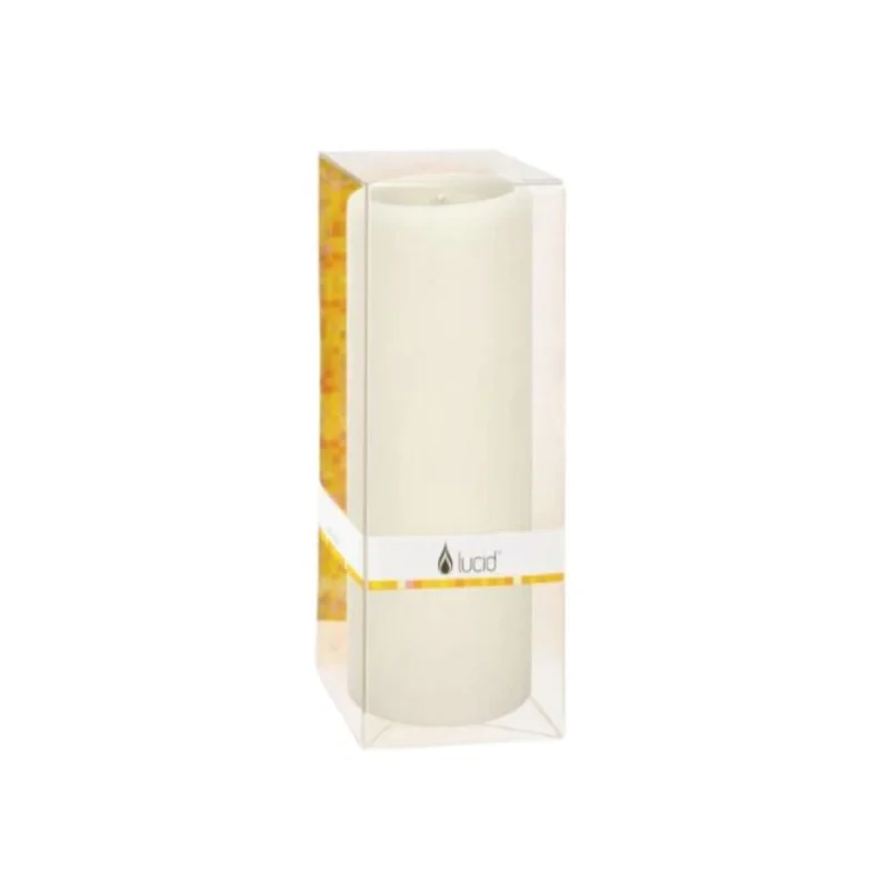 Lucid Pillar Candle White