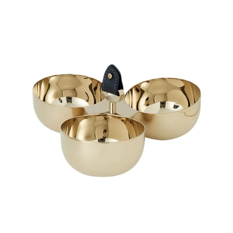 Ralph Lauren Wyatt Triple Nut Bowl Gold/Navy
