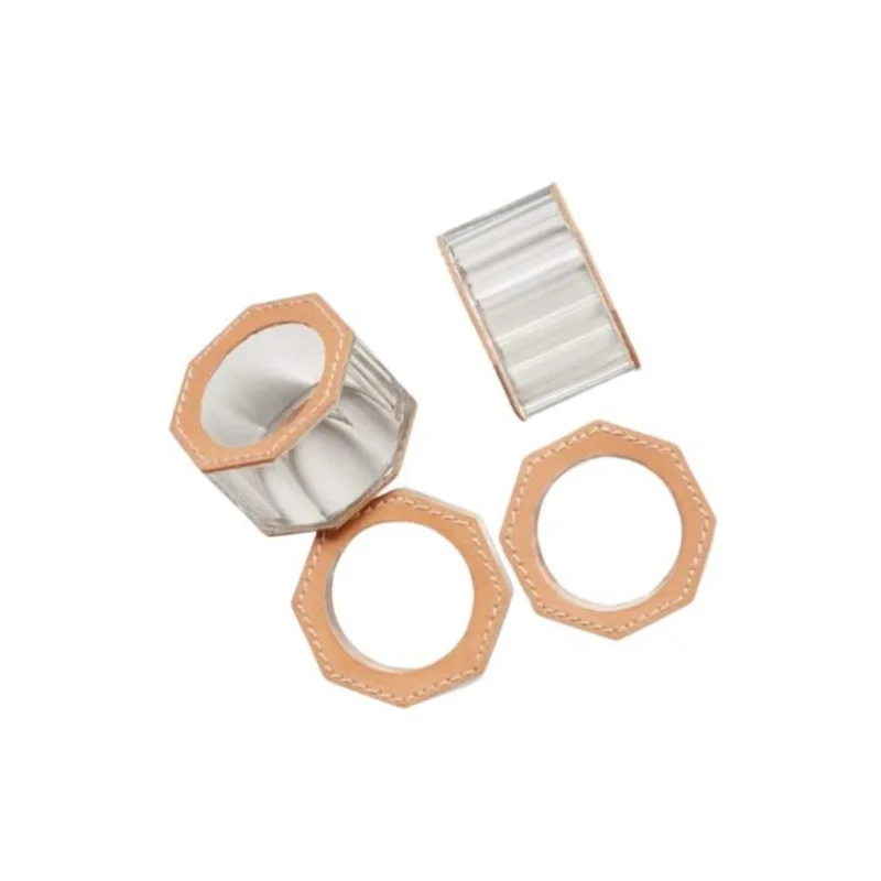Arthur Napkin Ring Aged Set of 4 Camel