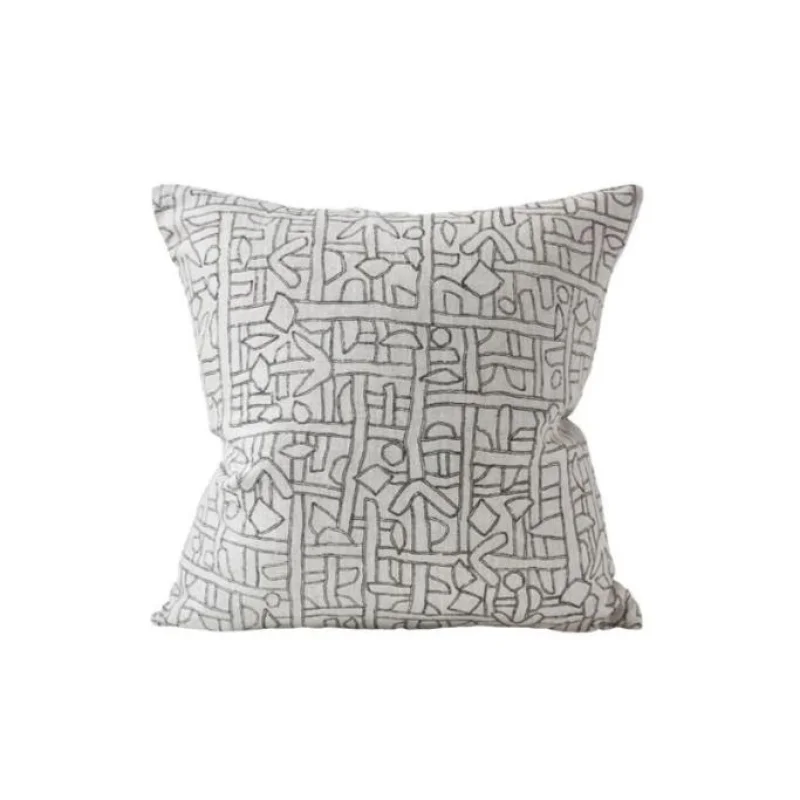 Zaire Dark Mud Linen Pillow