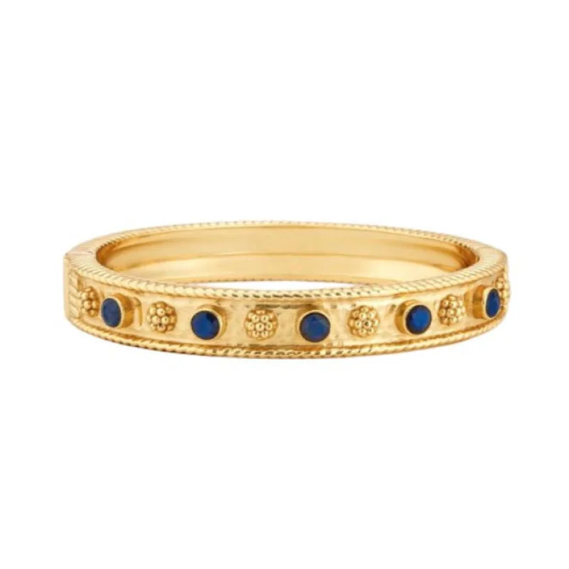 Berry Gem Classic Hinged Bangle Blue Labradorite