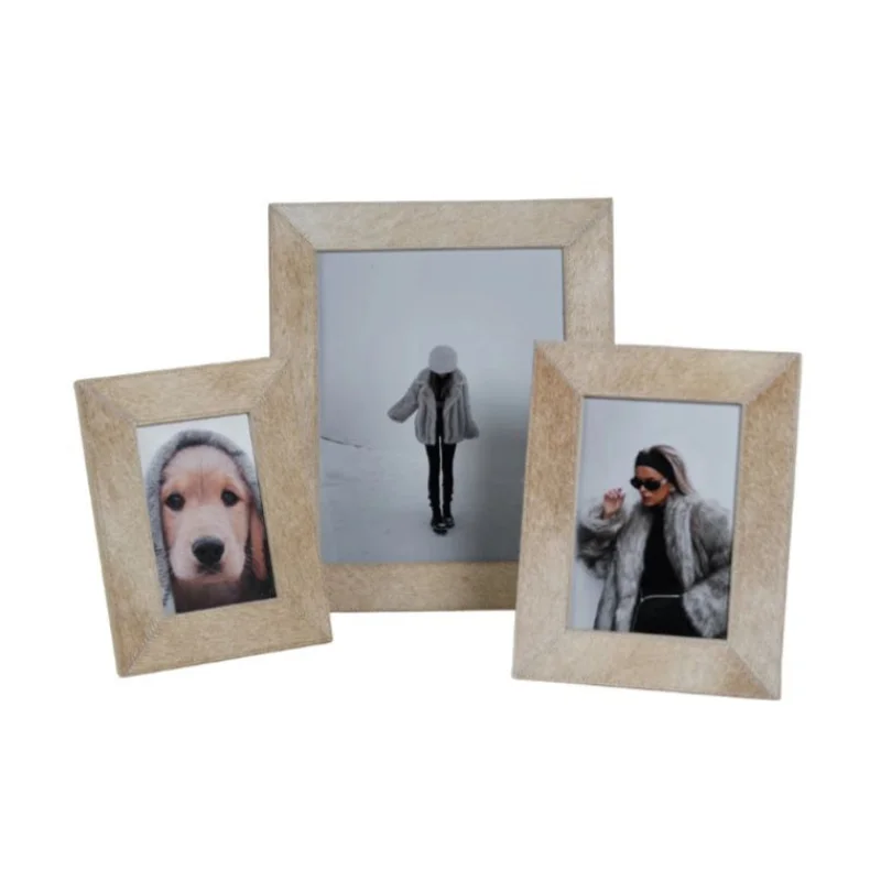 Corviglia Hair On Hide Leather Photo Frame