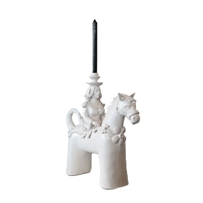 Puglia Large Horseback Lampshade/Candlestick