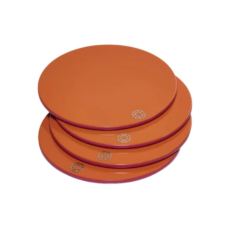 Baccarat Octogone Coasters X4 Orange