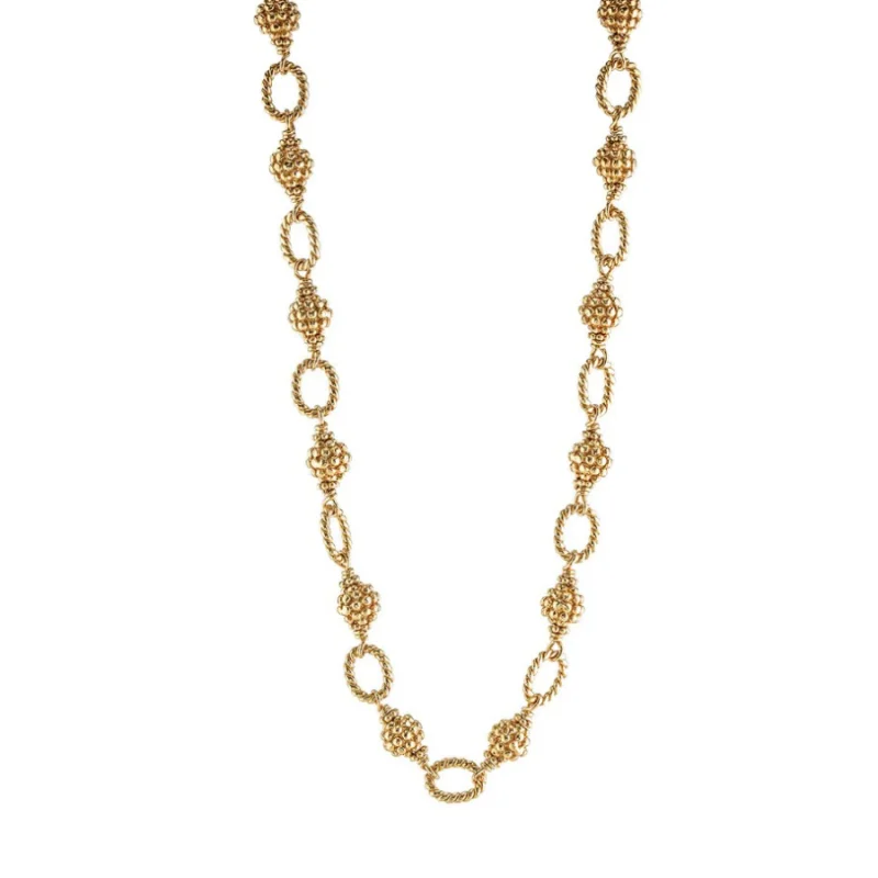 Berry & Bead Chain 24″, Gold