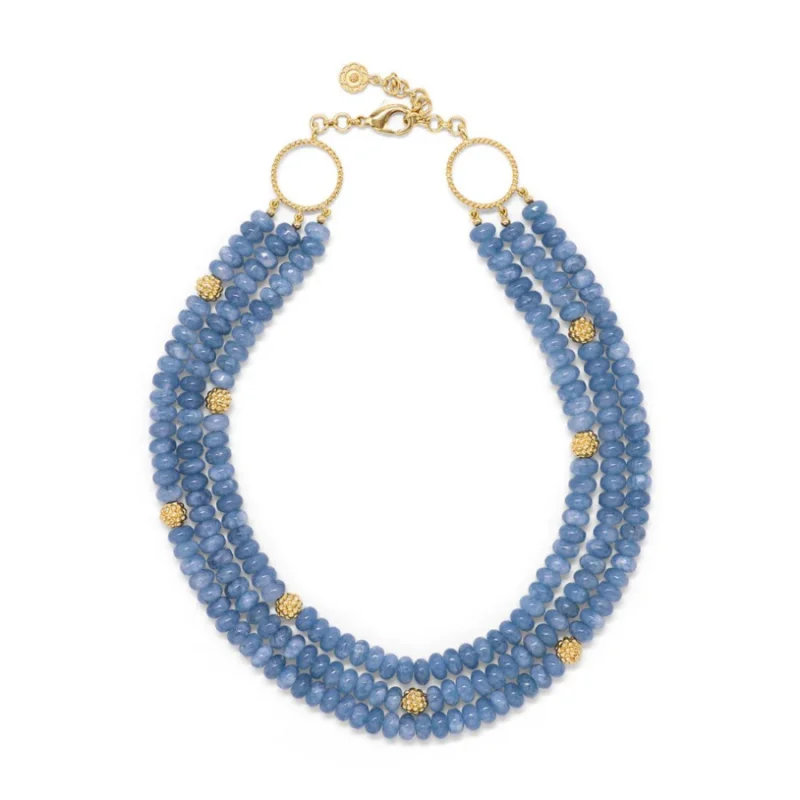 Berry & Bead Triple Strand Necklace