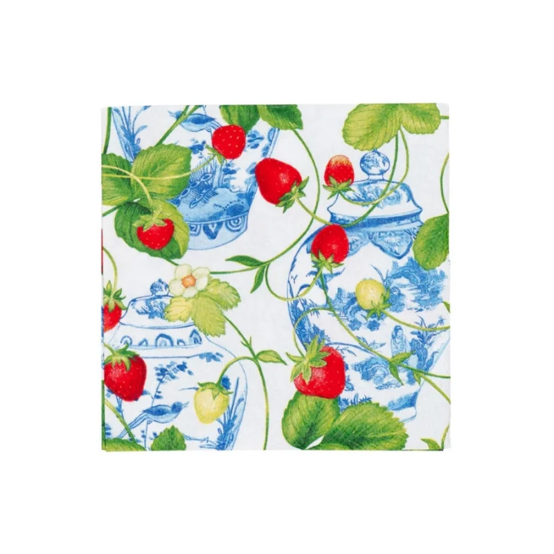 Strawberries & Cream Cocktail Napkins