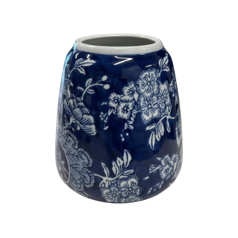 Blue and White Large Vase White