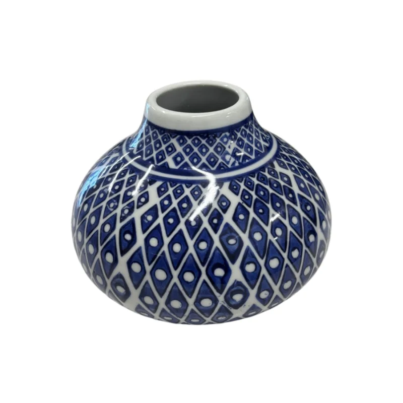 Blue and White Medium Vase