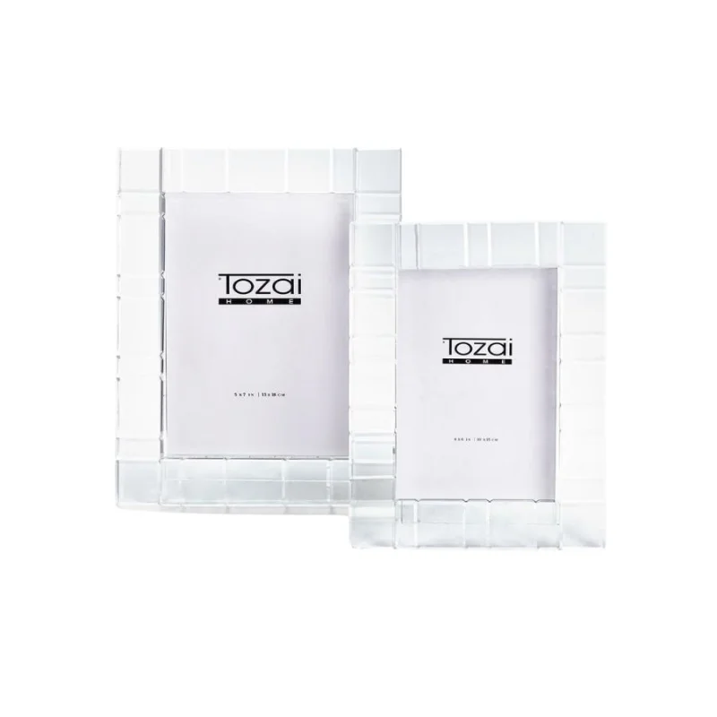 Hudson Plaid Crystal Vision Clear Photo Frame