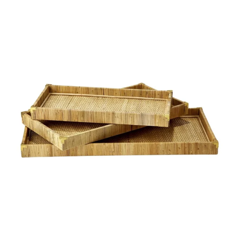 Oversized Rattan Tray