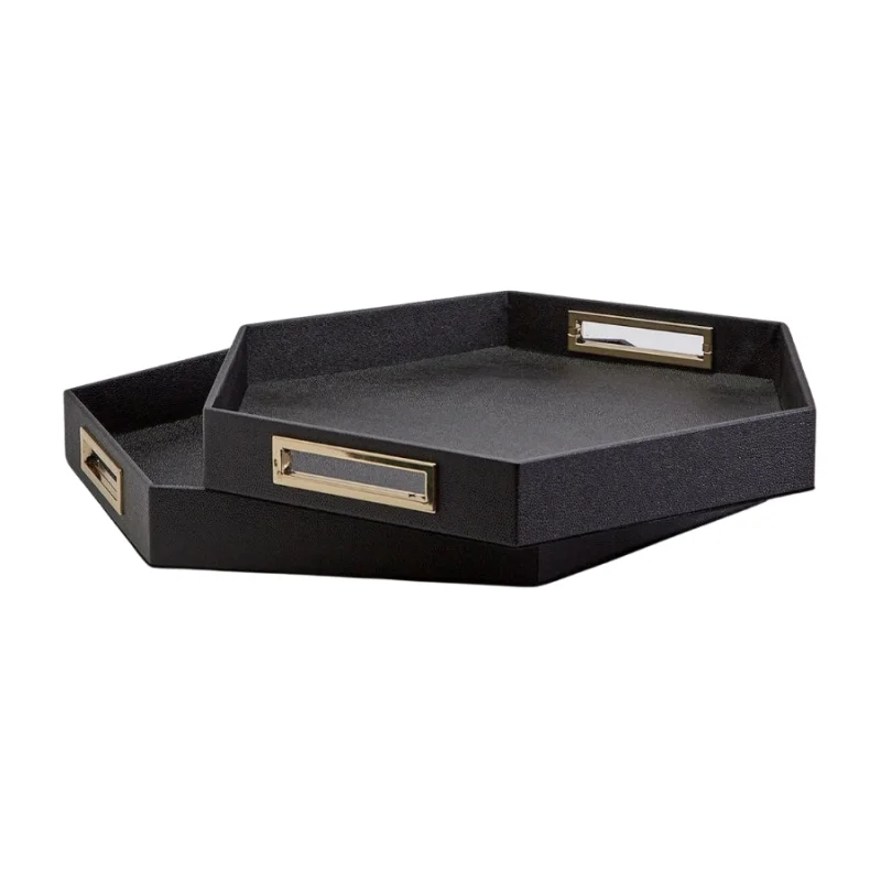 Black Hexagon Stingray Tray