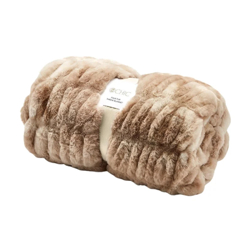 Marble Faux Fur Throw