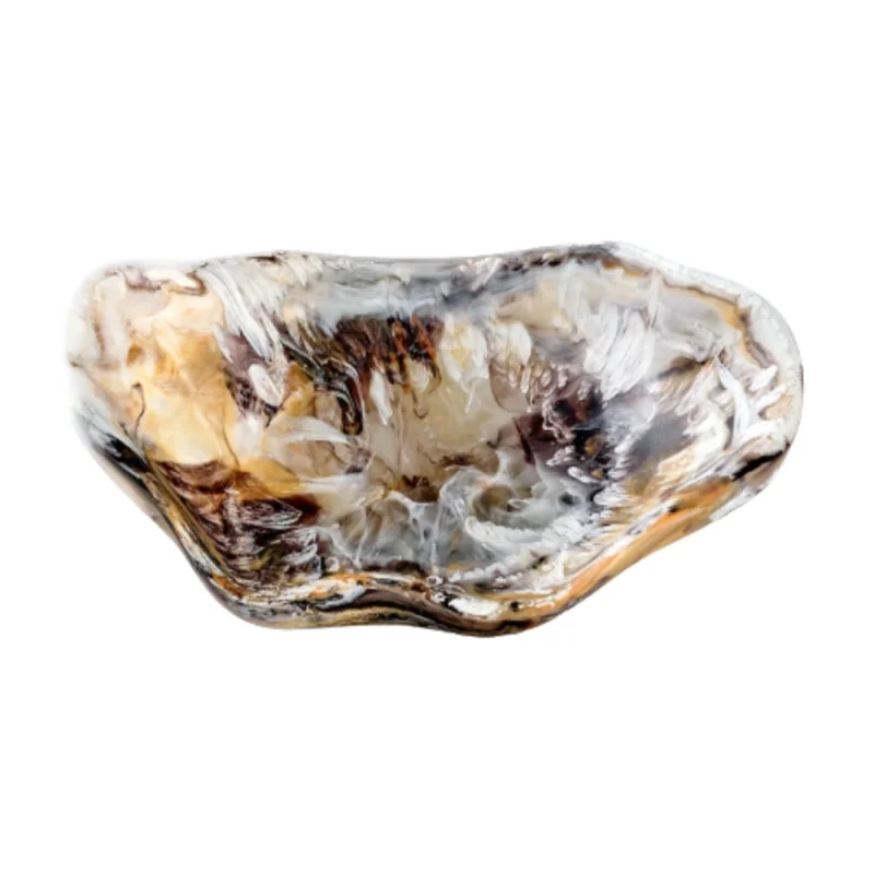 Nashi Triangle Scallop Bowl Mocha Swirl