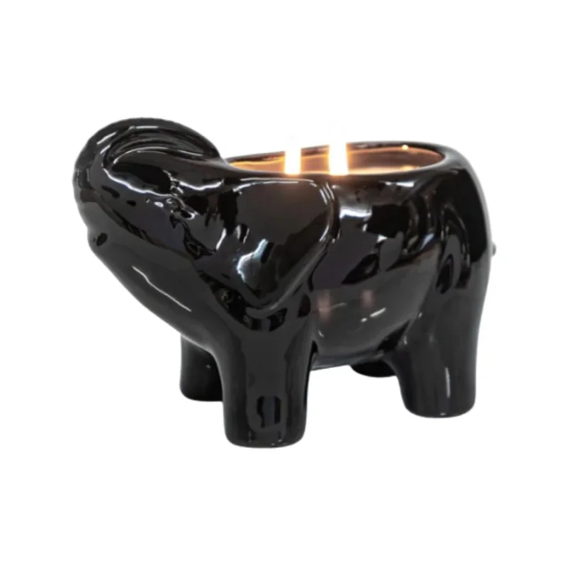 Black Elephant Candle