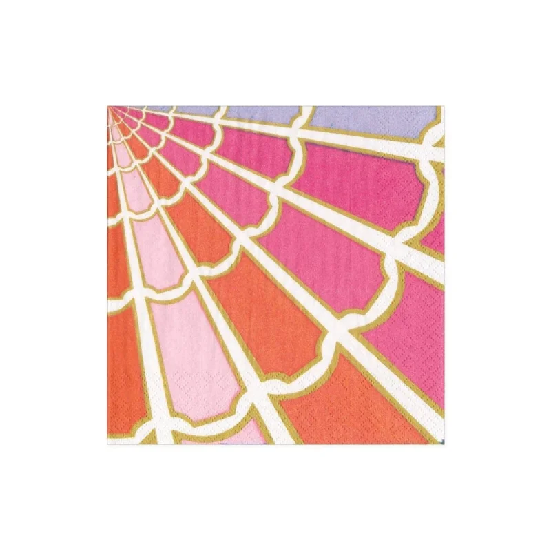 Caspari-Color Wheel Cocktail Napkin