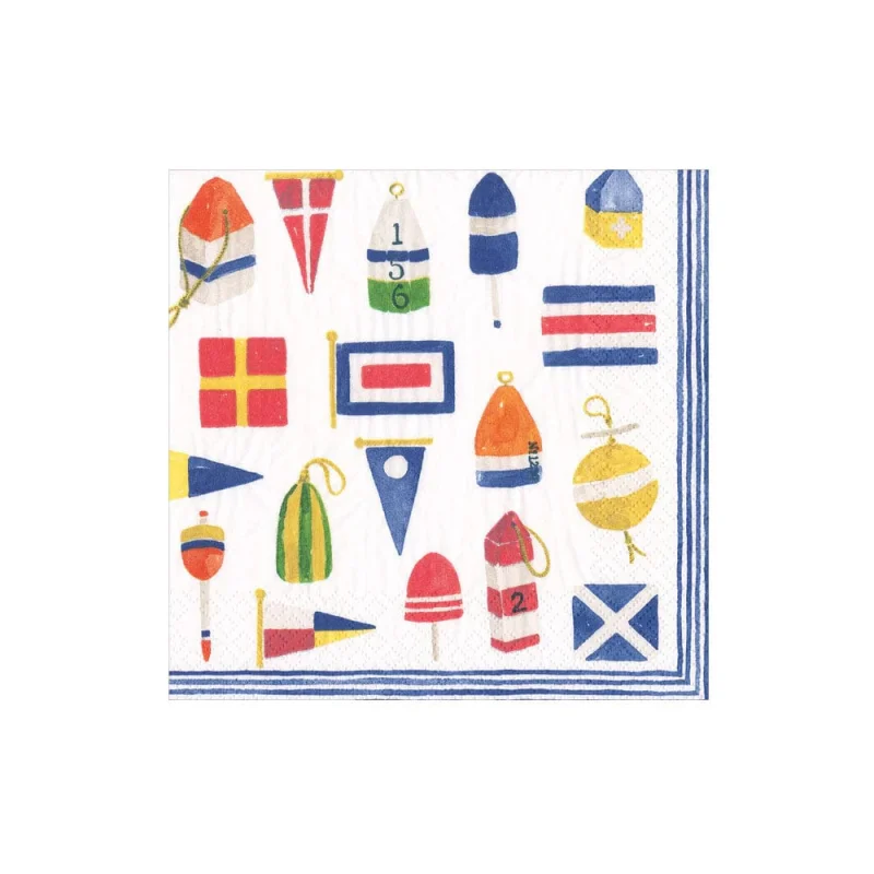 Caspari-Nantucket Cocktail Napkin