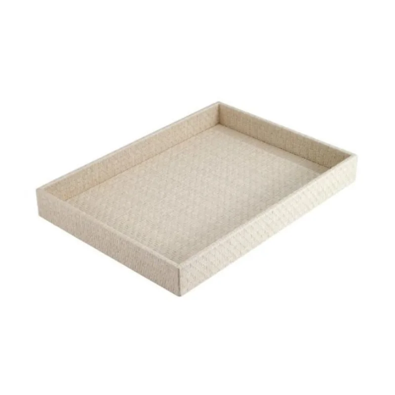 Bodrum Wicker Tray Registry Exclusive Cream
