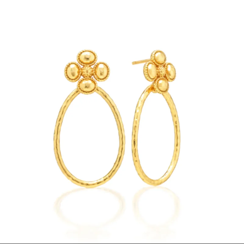 Berry Clover Teardrop Earrings