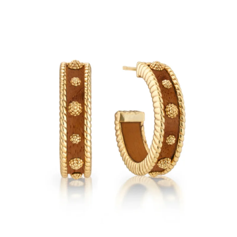 Berry Medium Hoop Earrings Teak