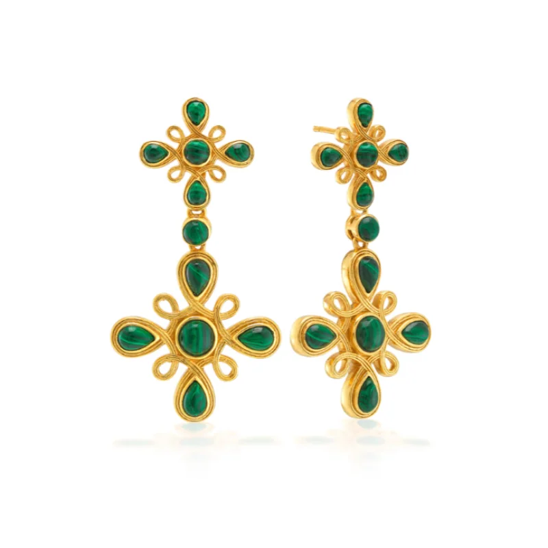 Monique Gem Convertible Double Drop Earrings