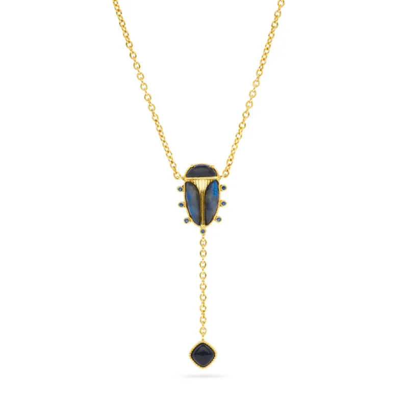 Scarab Lariat Necklace