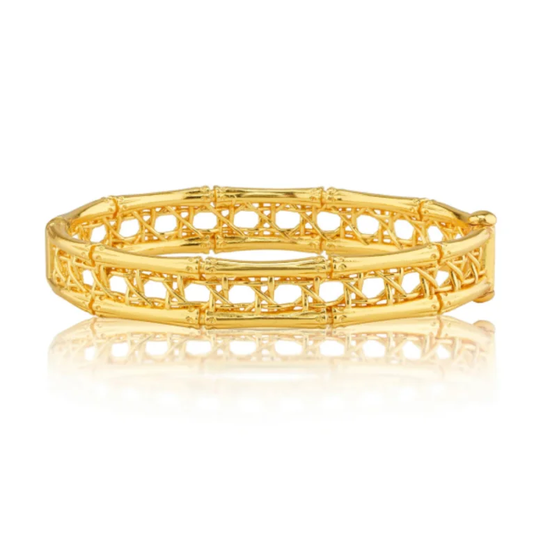 Veranda Caning Hinged Bangle S/M