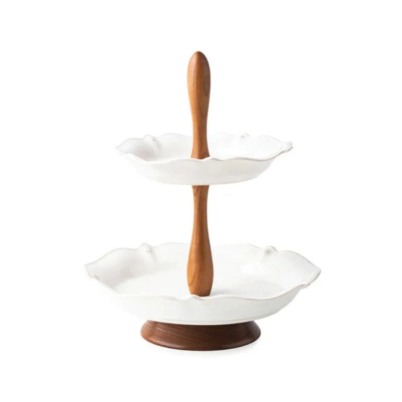 Juliska Berry & Thread Whitewash Tiered Serving Stand