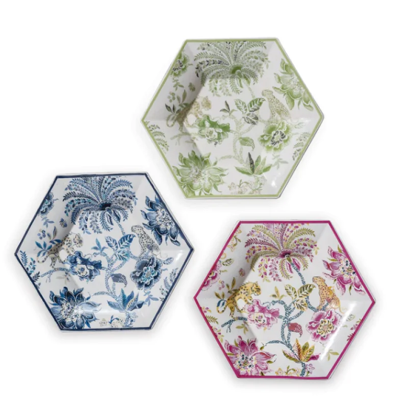 Braganza Hex Plates Blue