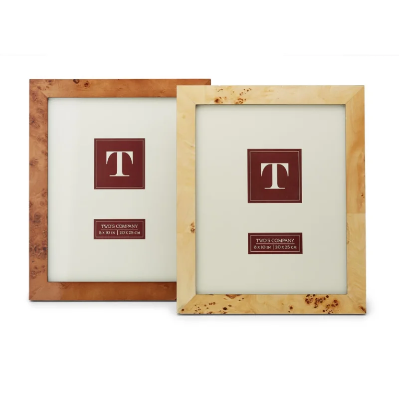 Burled Wood Photo Frame – 8 x 10 Dark Brown