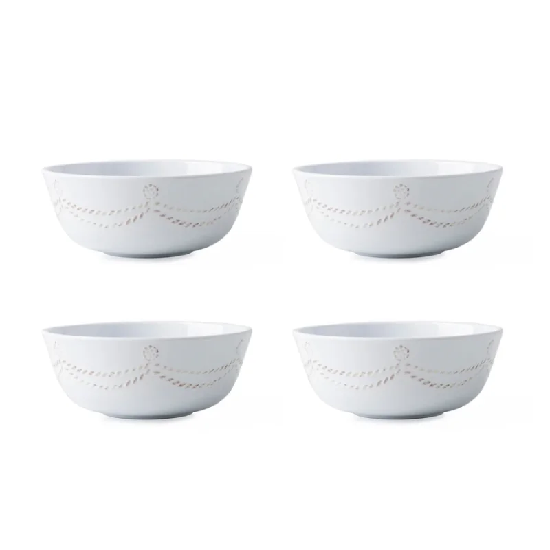 Juliska- Melamine Cereal/Ice Cream Bowl, Set/4 – Whitewash