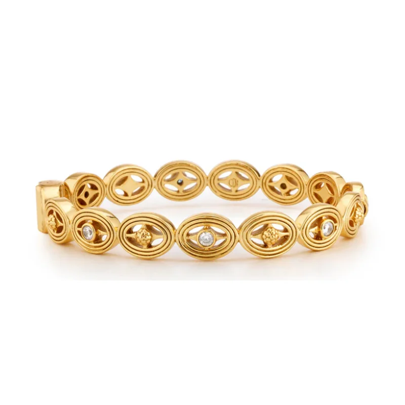 Monique Hinged Bangle – Clear Cubic Zirconia