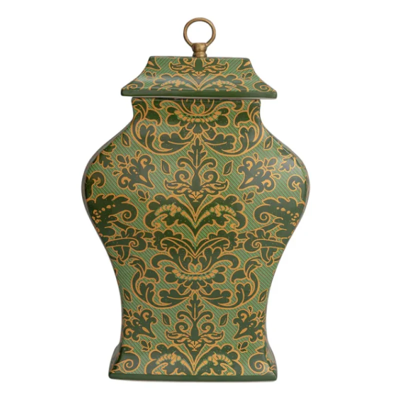 Richmond Damask Green Jar