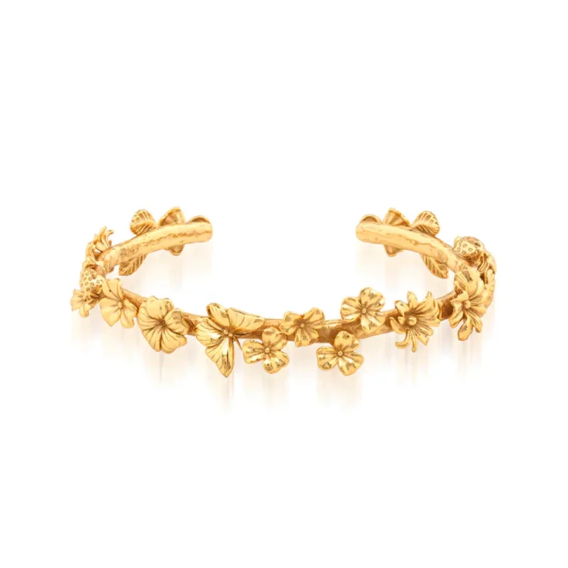 Meadow Flowers Petite Cuff-Gold