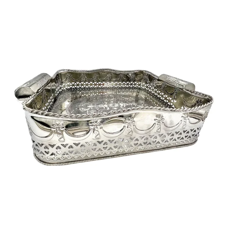 Polished Nickel Embossed Tray