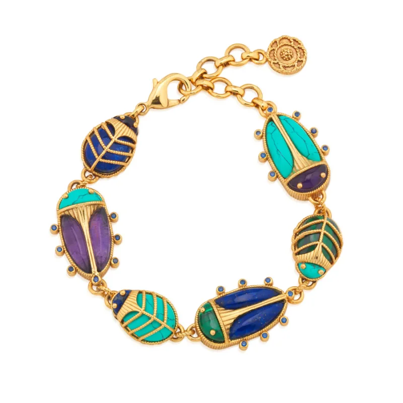 Scarab Family Link Bracelet, 7″+1.5″