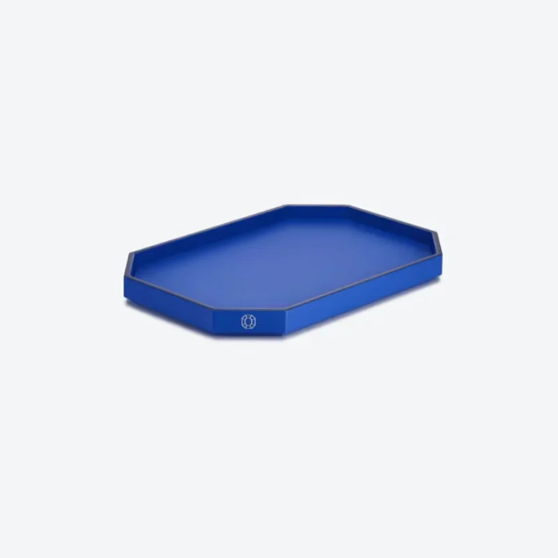 Baccarat Octogone Tray Blue