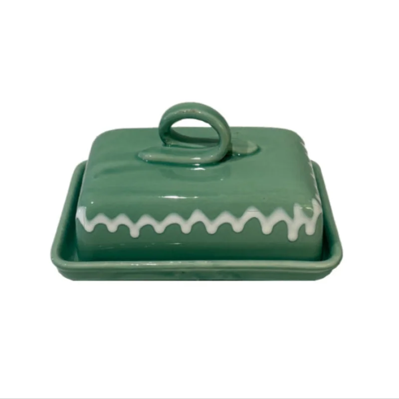 Puglia Butter Dish Registry Exclusive Green