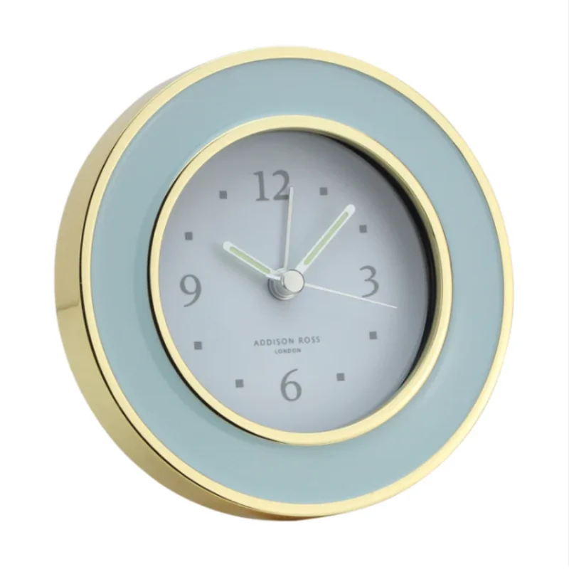 Powder Blue & Gold Alarm Clock