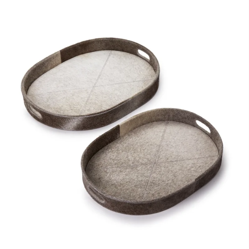 Jasper Cowhide Grey Tray