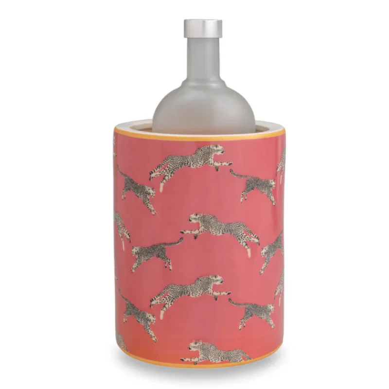 Leaping Cheetah Ice Bucket – Pink