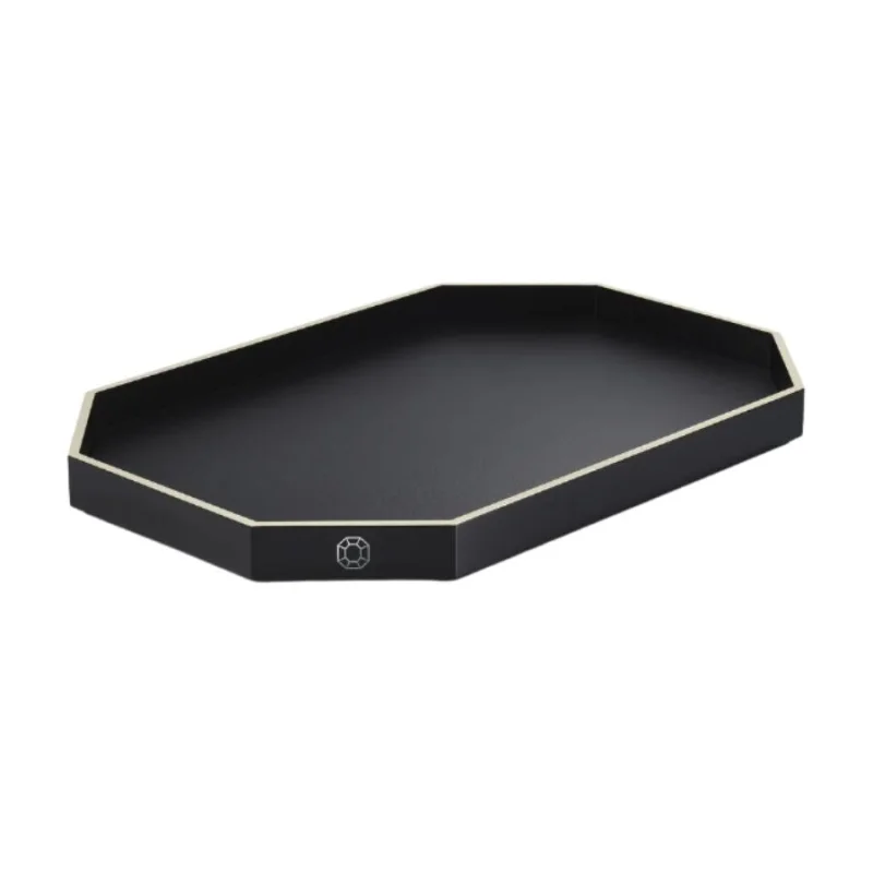 Baccarat Large Octogone Tray Black