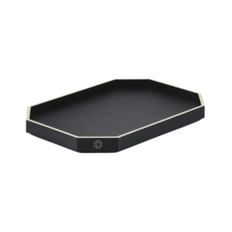 Baccarat Small Octogone Tray Black