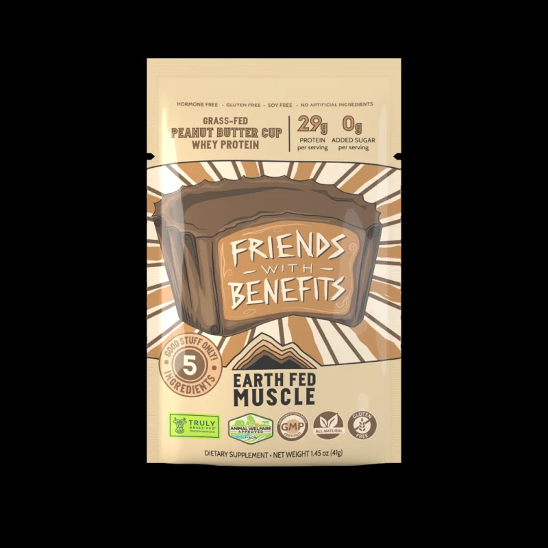 Friends with Benefits Peanut Butter Cup Grass Fed Protein (Single Serving)