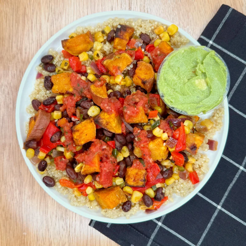 Sweet Potato Quinoa Taco Bowl (GF, Vegan)