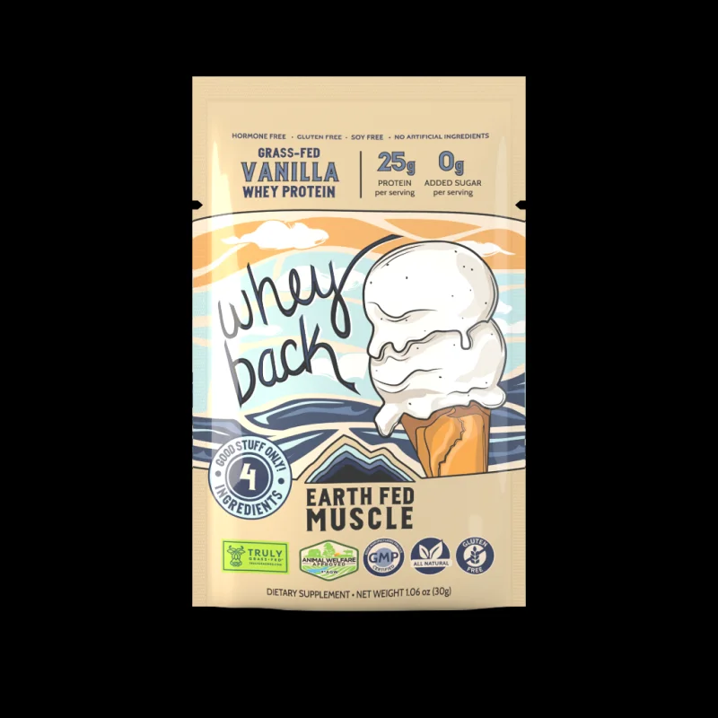 Whey Back Vanilla Grass Fed Protein (Single Serving)