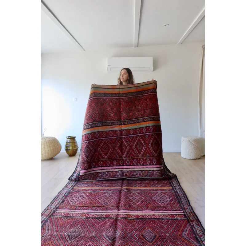 Vintage Berber Kilim Rug (843) 393x168cm