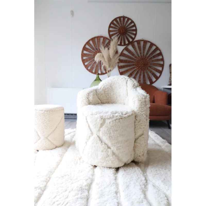 White Berber Chair